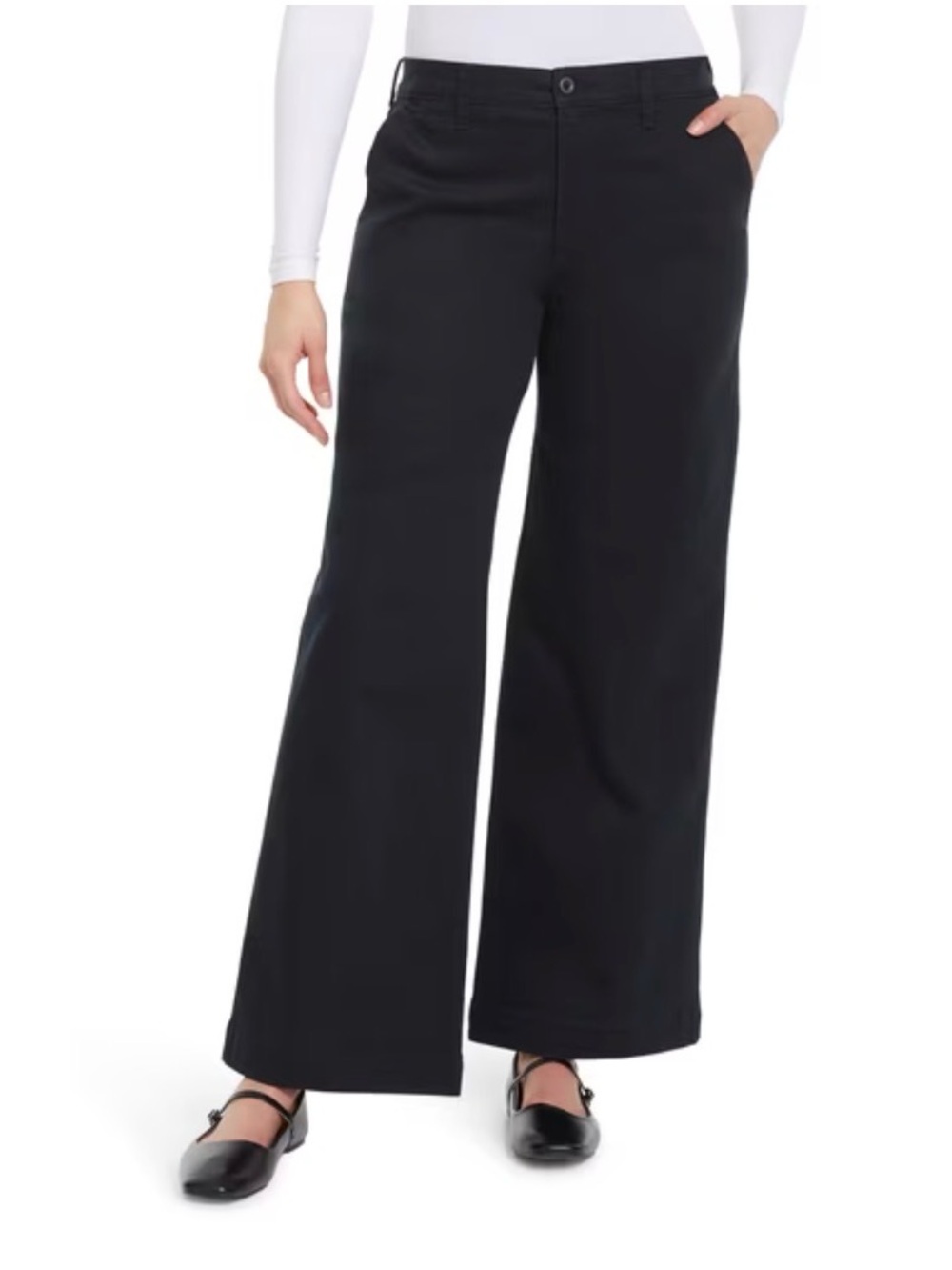 NWT! Women's Nine West Women's Wide Leg Pant size 6 Black Wide Leg Casual Pants